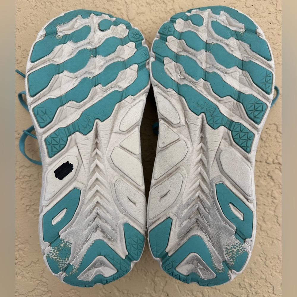 Hoka One One Clifton 8 Wide Aquarella Blue Running Shoe Women Size 9D VGC Clean - Picture 15 of 16